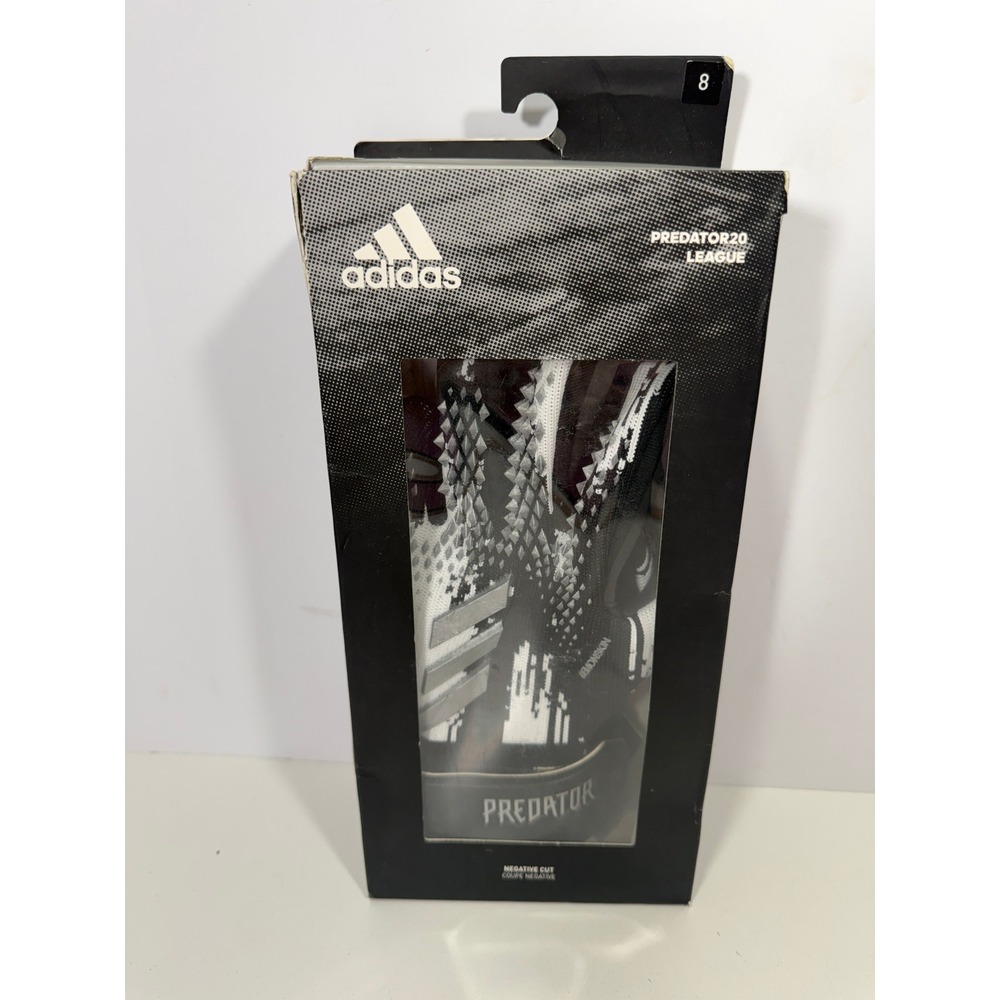 Adidas Predator 20 League Soccer Goalkeeper Gloves Black White FS0404 Size 8
